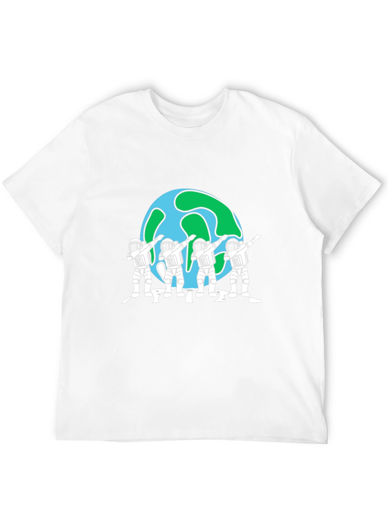 Astronaut Dab Earth Graphic T-Shirt