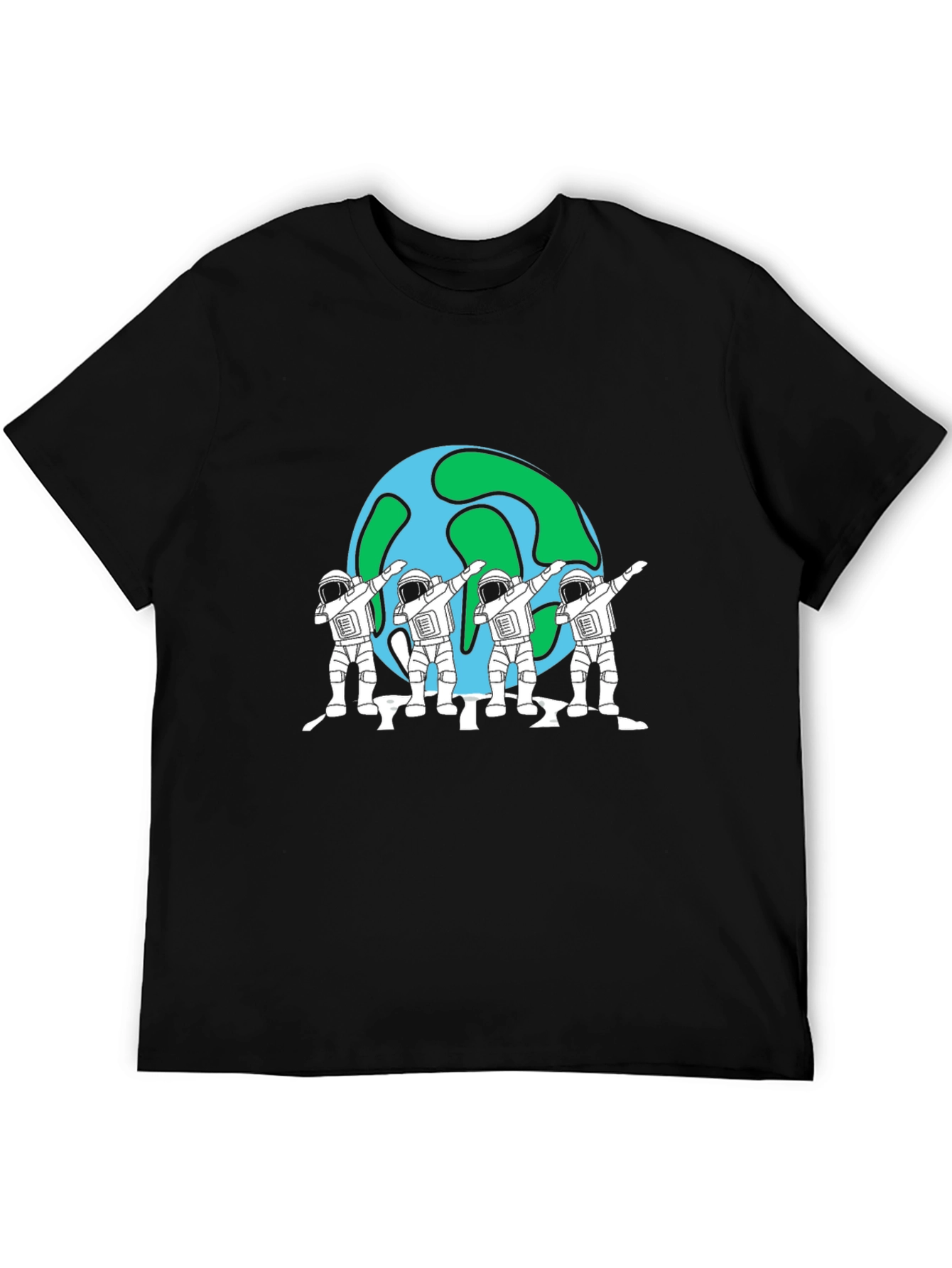 Astronaut Dab Earth Graphic T-Shirt