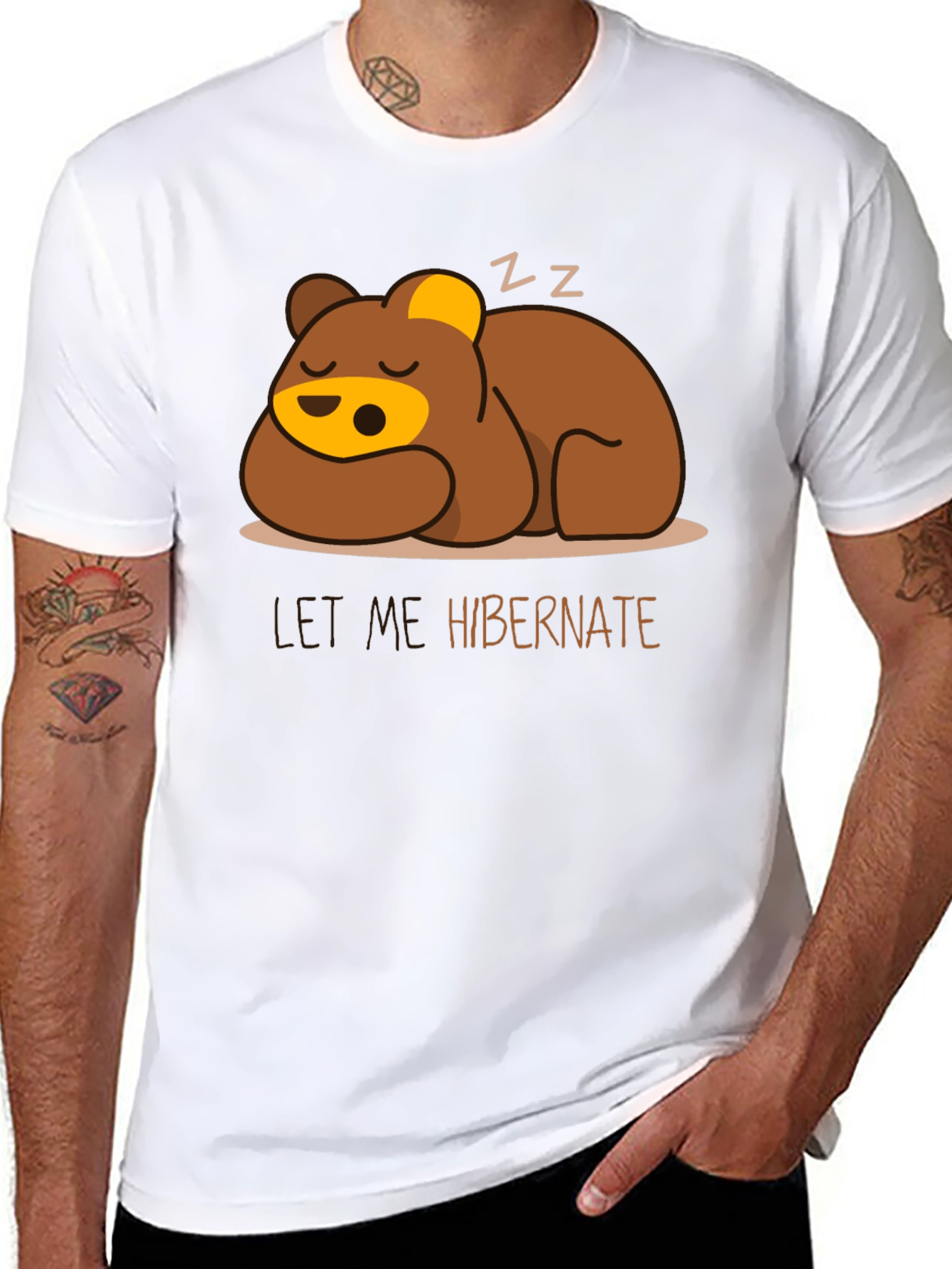 Let Me Hibernate Bear Graphic T-Shirt