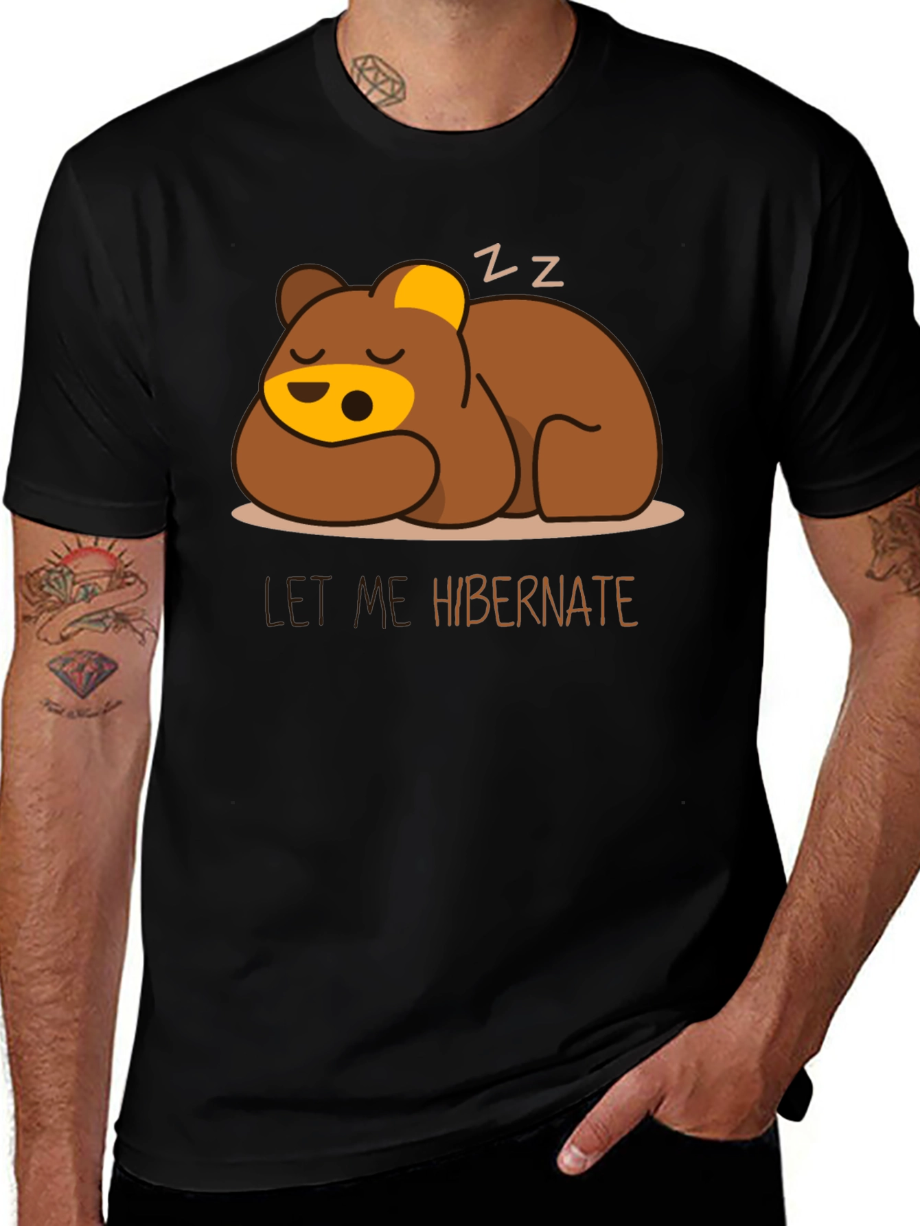Let Me Hibernate Bear Graphic T-Shirt
