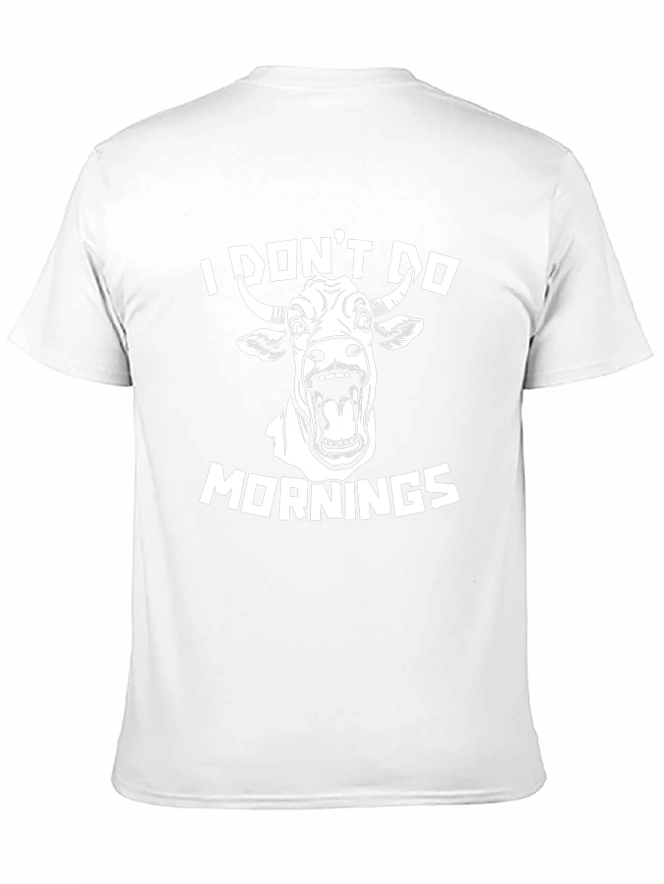 I Dont Do Mornings Cow Graphic Tee