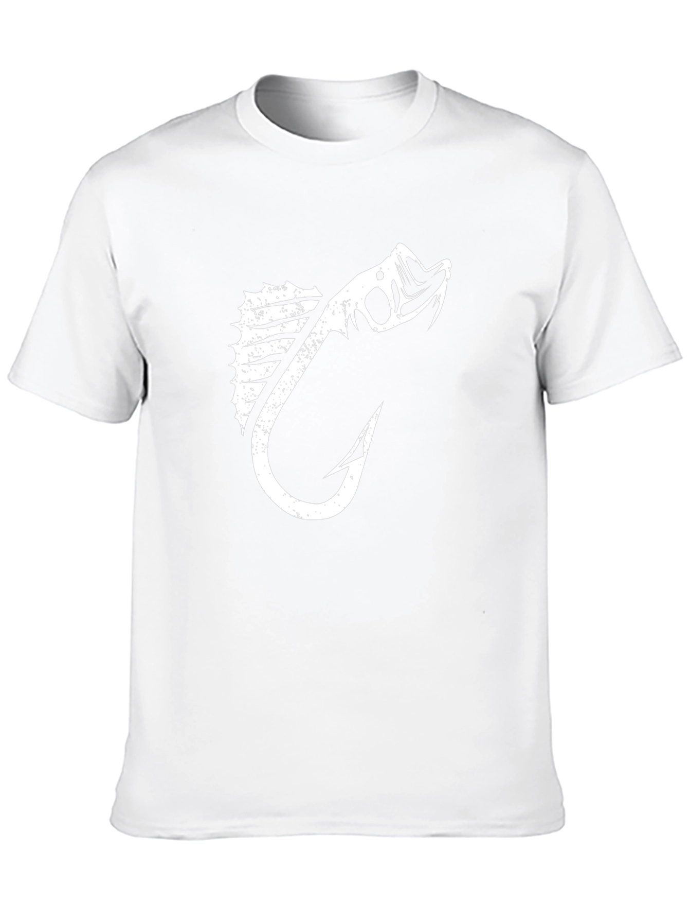 Fish Hook Graphic Tee - Black Cotton T-Shirt