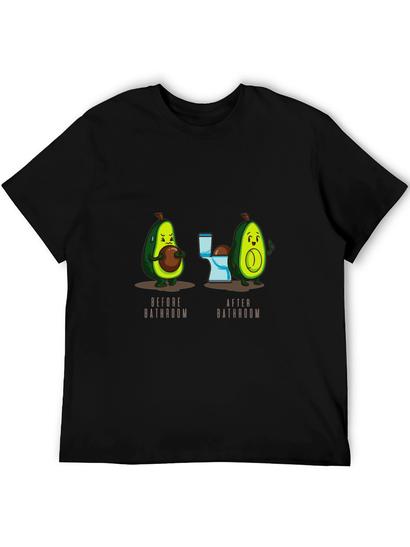 Avocado Bathroom Humor Black T-Shirt