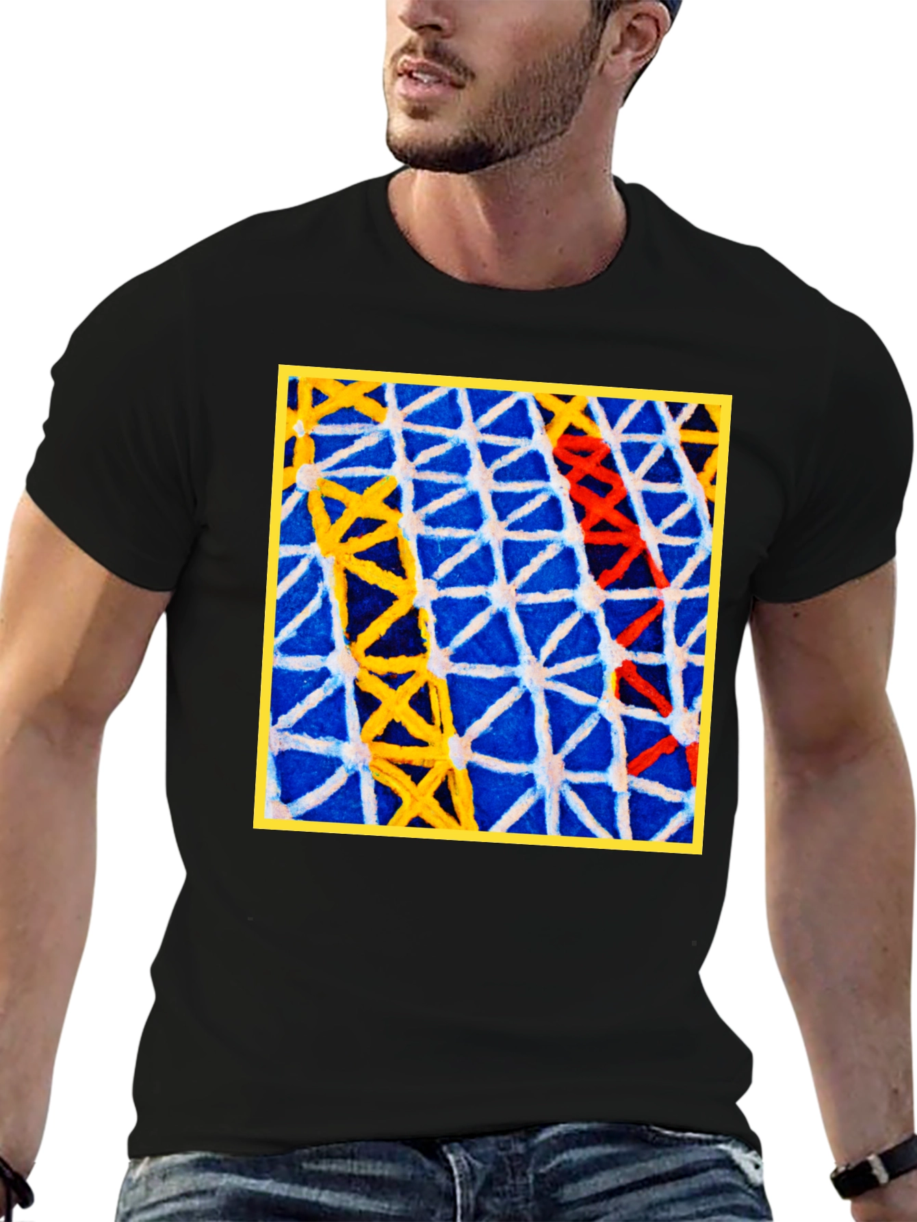 Abstract Geometric Art T-Shirt - Bold Pattern Tee