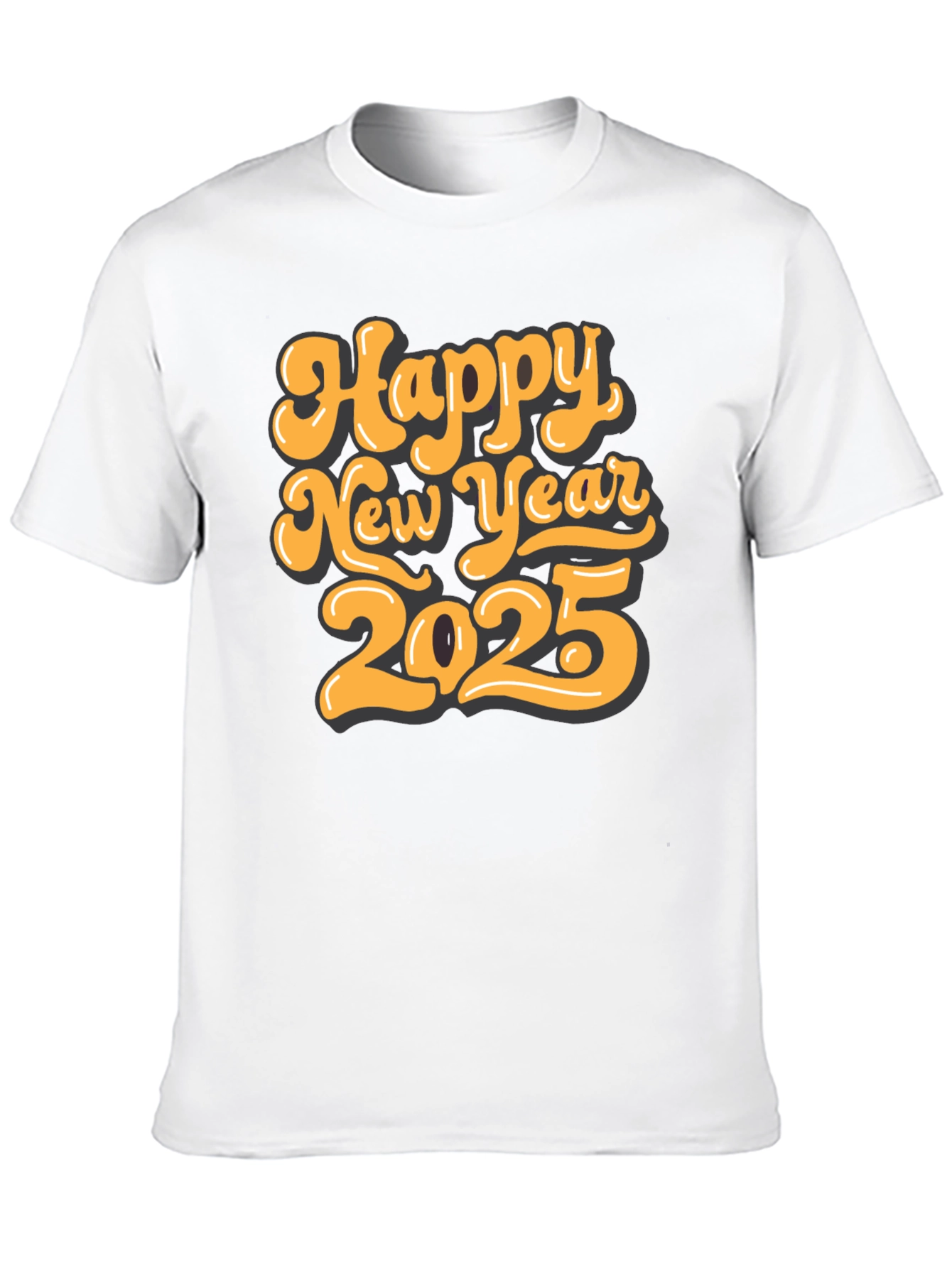Happy New Year 2025 Black T-Shirt
