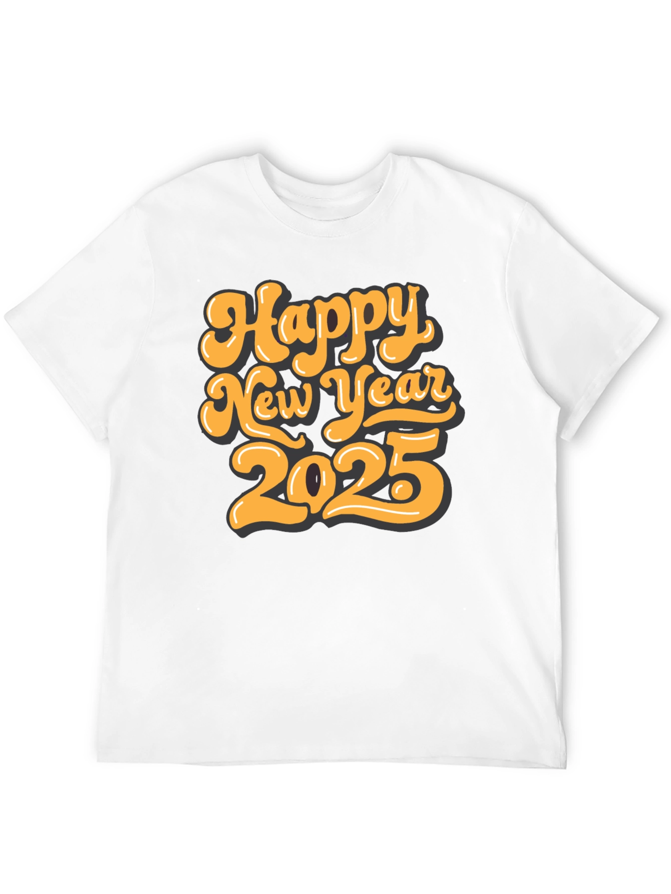 Happy New Year 2025 Black T-Shirt