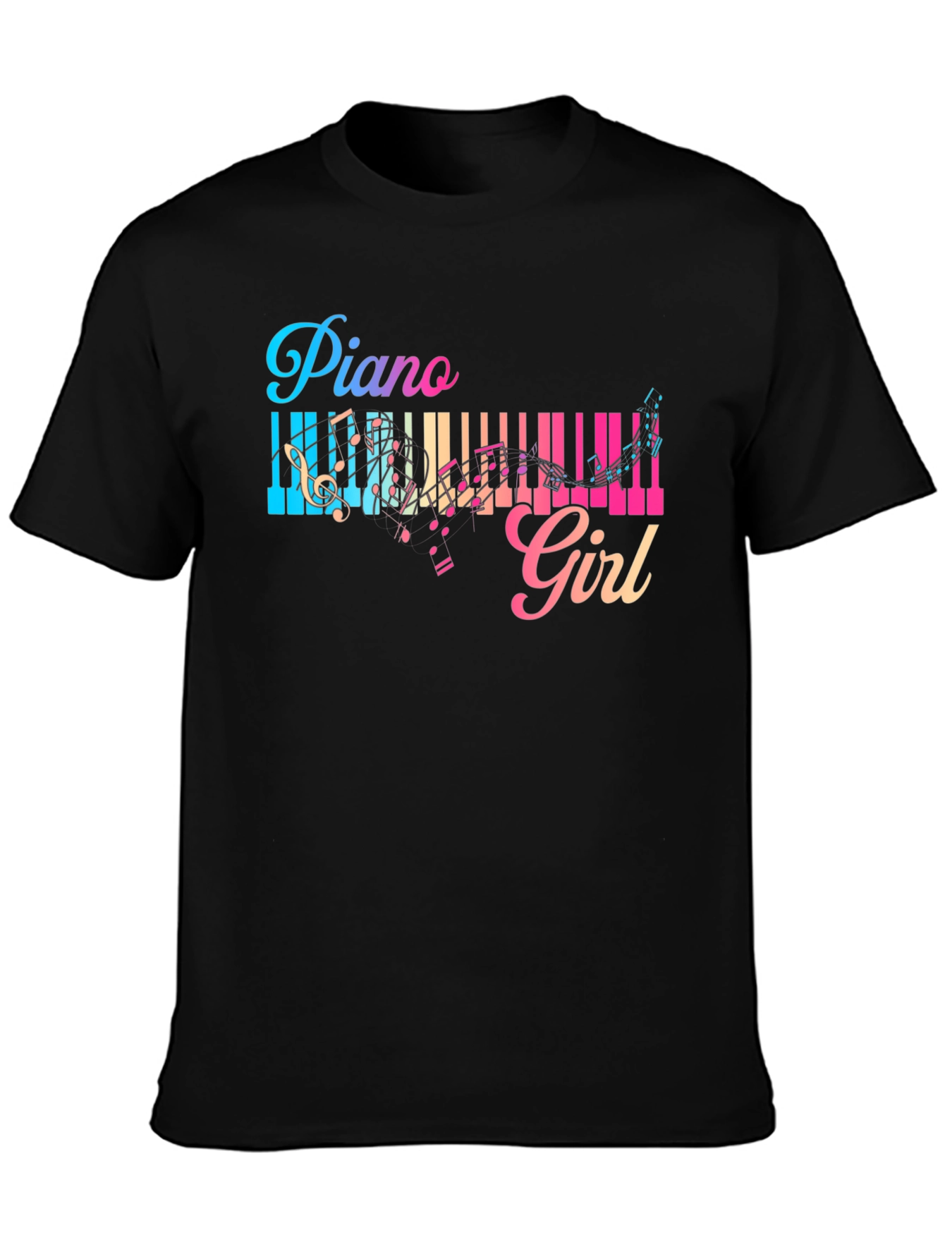 Piano Girl T-Shirt - Music Lover Tee