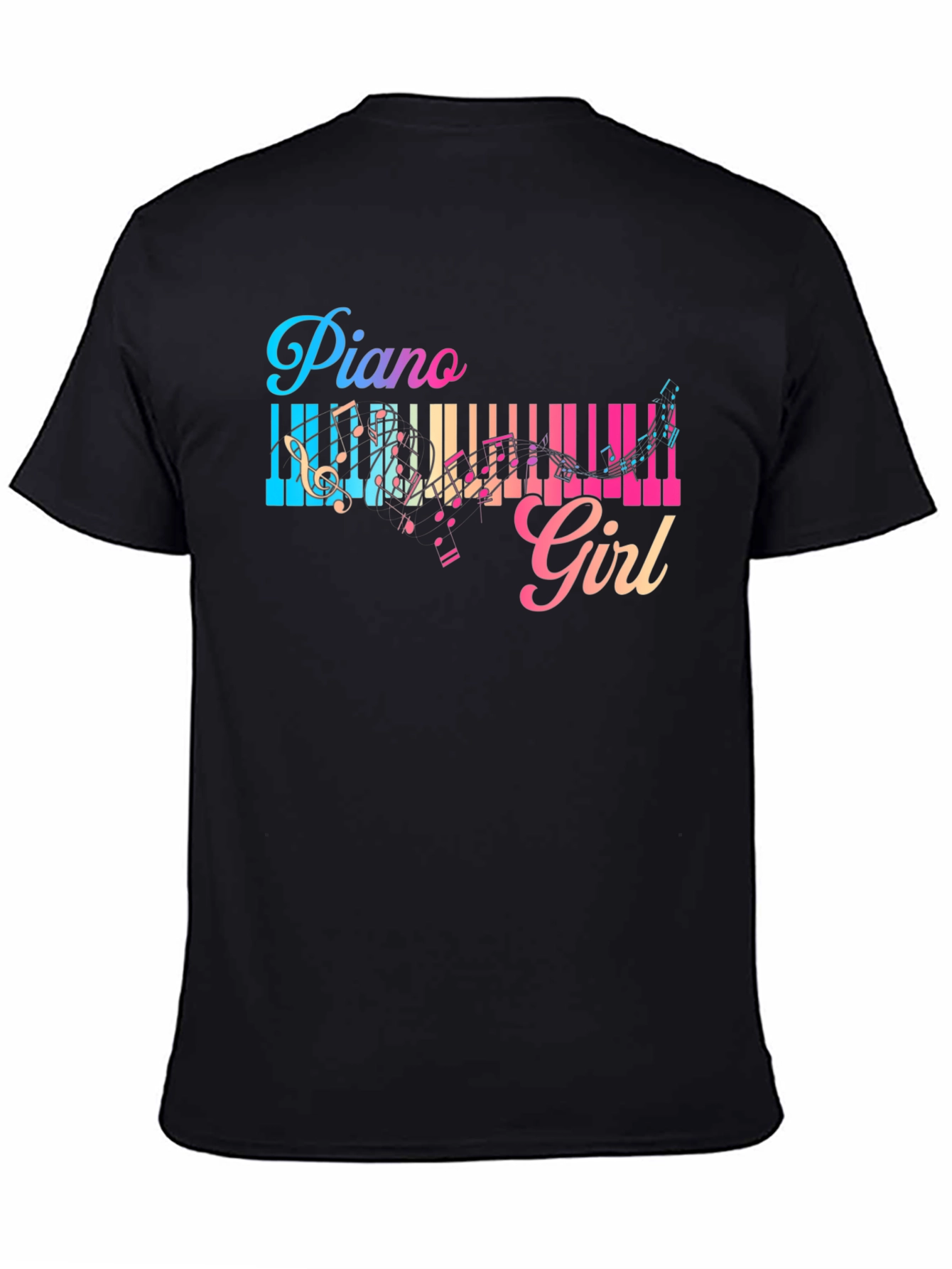 Piano Girl T-Shirt - Music Lover Tee