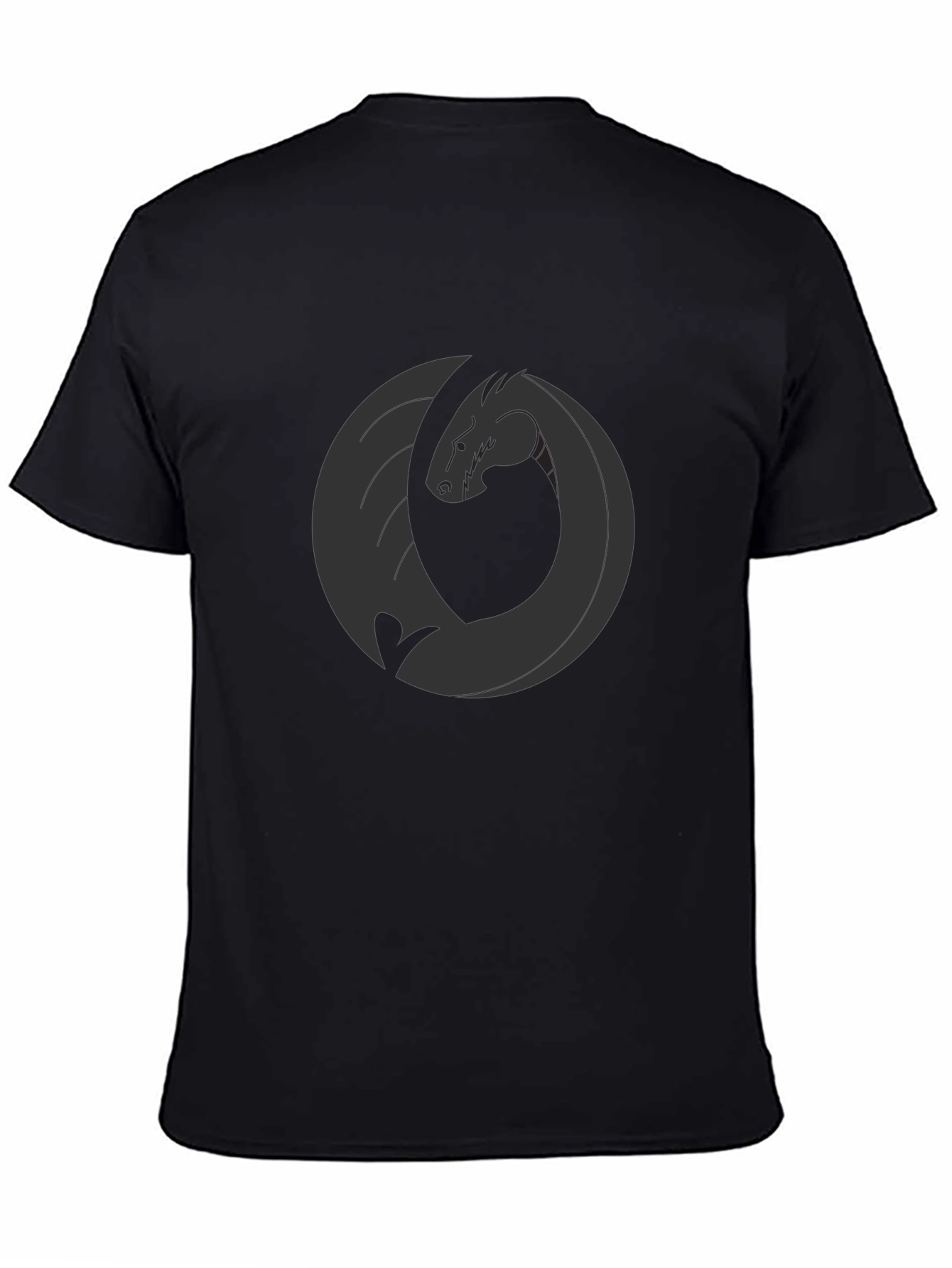Dragon Emblem Graphic Tee - Black