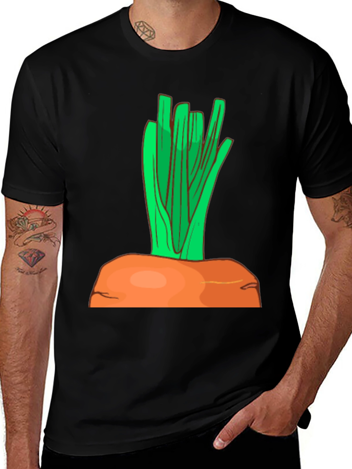 Funny Carrot Graphic T-Shirt - Vegetable Humor Tee