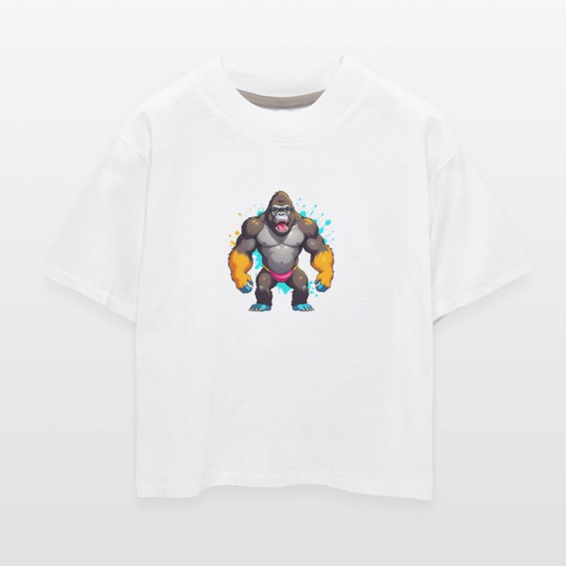 A Cartoonish Gorilla in a Playful Pose