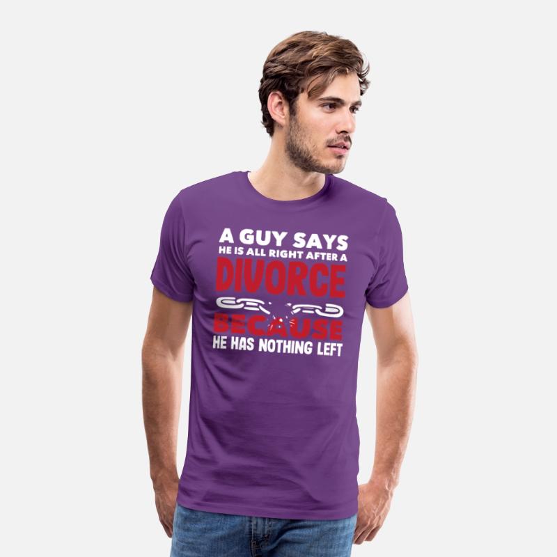 A Guy Says He Is All Right After A Divorce