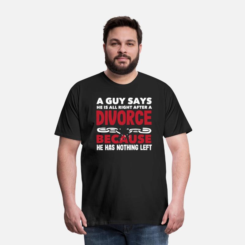 A Guy Says He Is All Right After A Divorce
