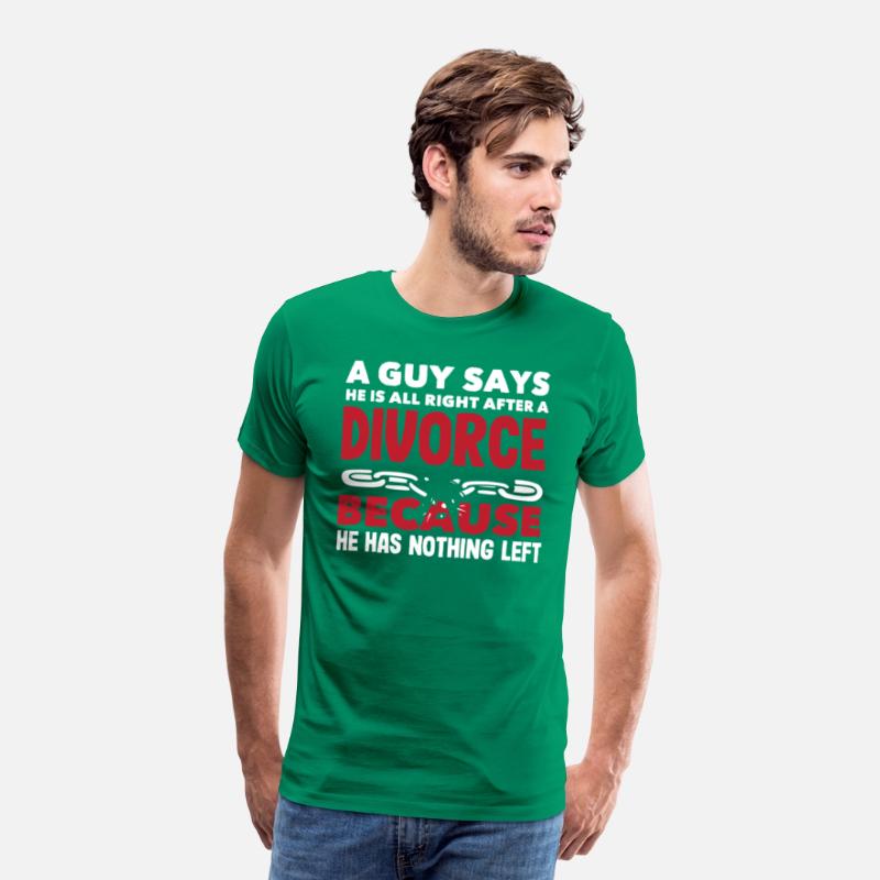 A Guy Says He Is All Right After A Divorce