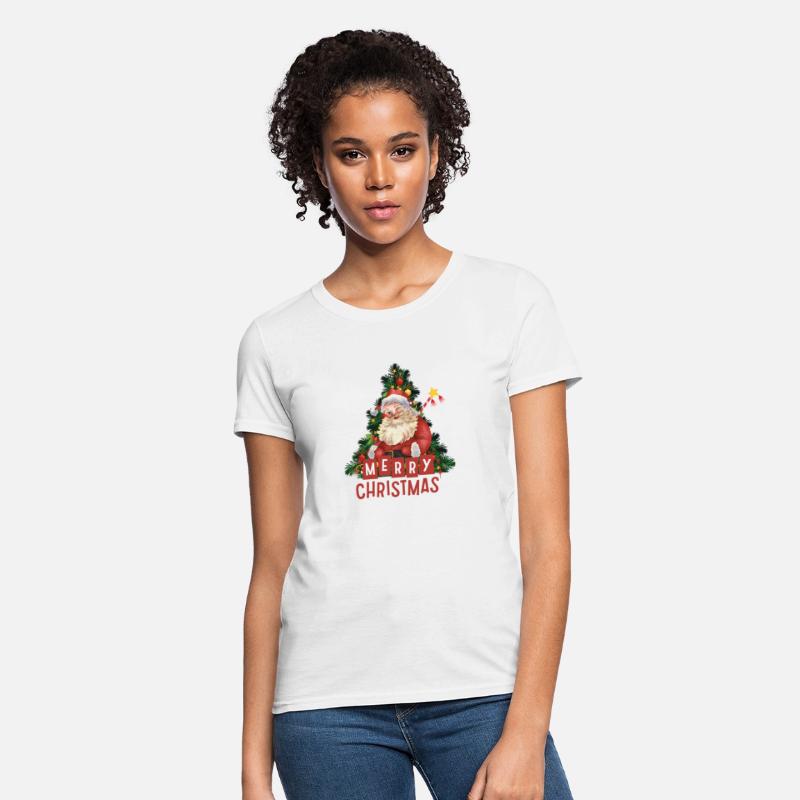 A Jolly Red Santa and a Sparkling Christmas Tree