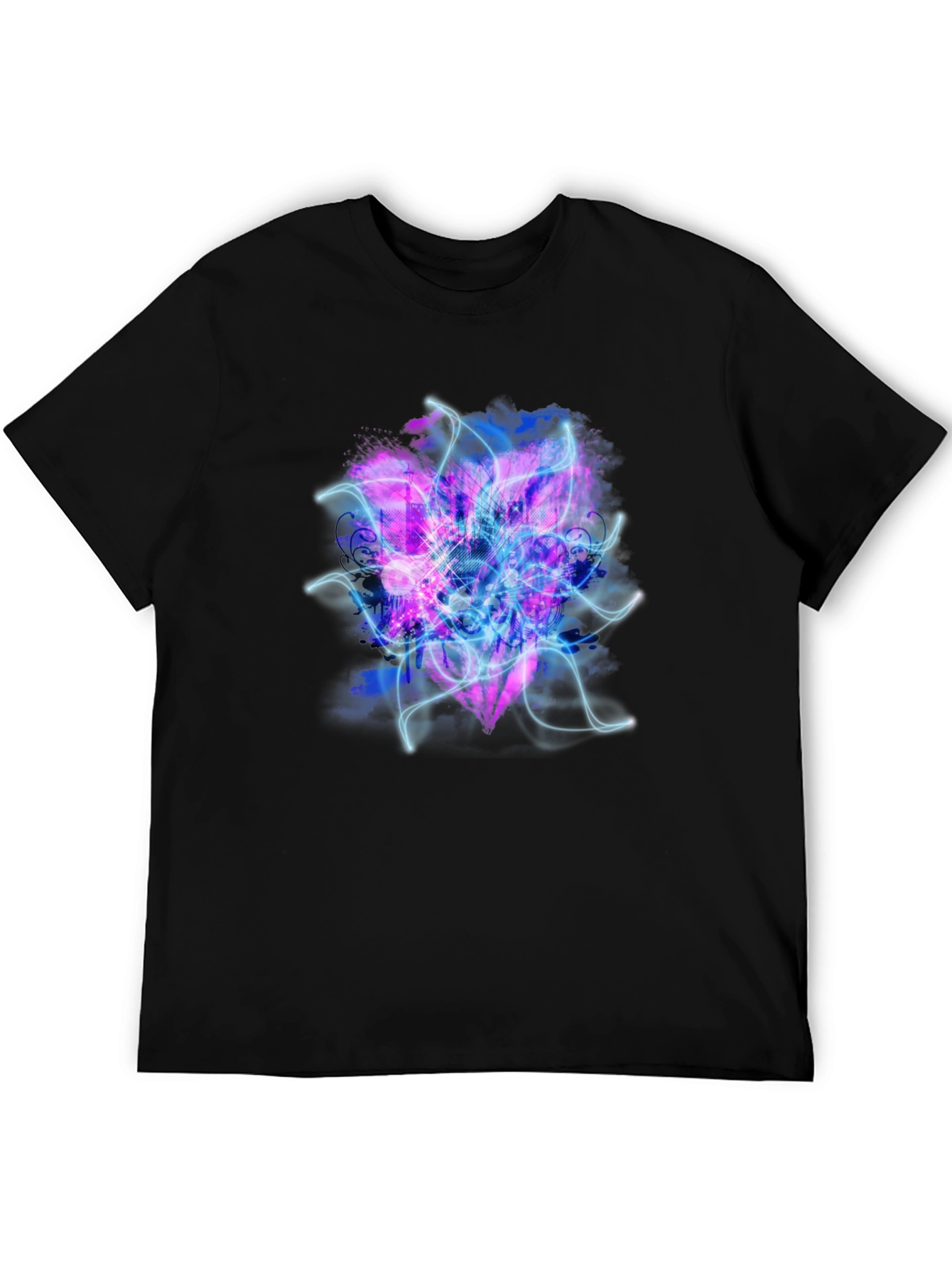 Electric Heart Graphic Black T-Shirt