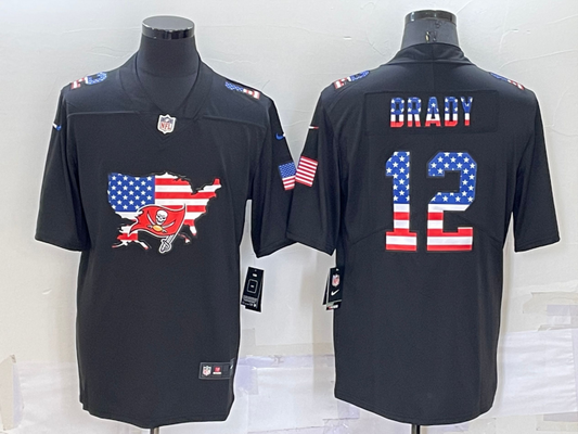 Men's Tampa Bay Buccaneers Tom Brady #12 Black Player Jerseys