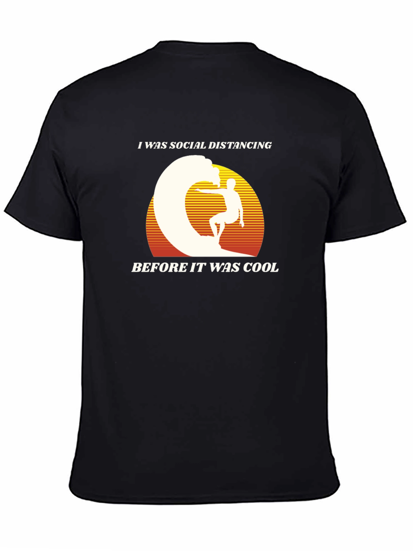 Social Distancing Surfer Graphic Tee - Retro Cool!