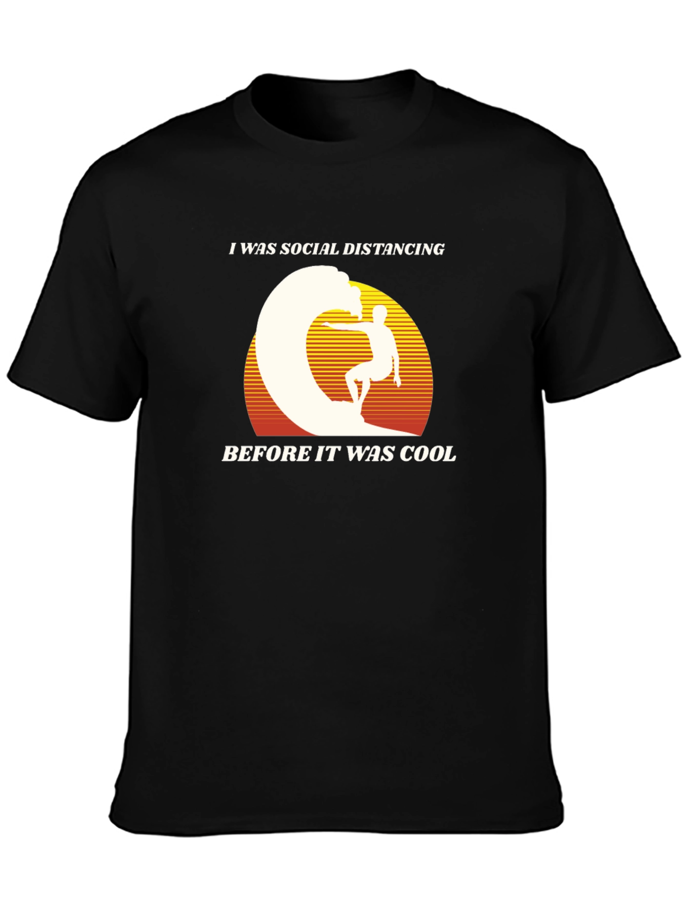 Social Distancing Surfer Graphic Tee - Retro Cool!