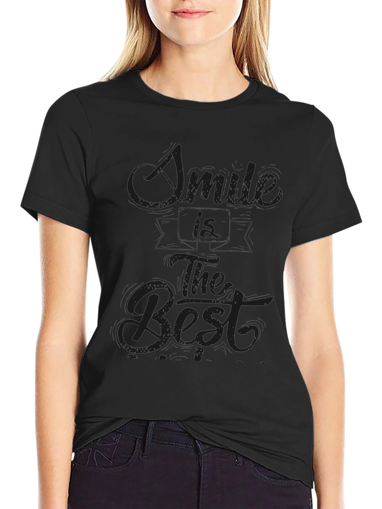 Smile is The Best Black T-Shirt