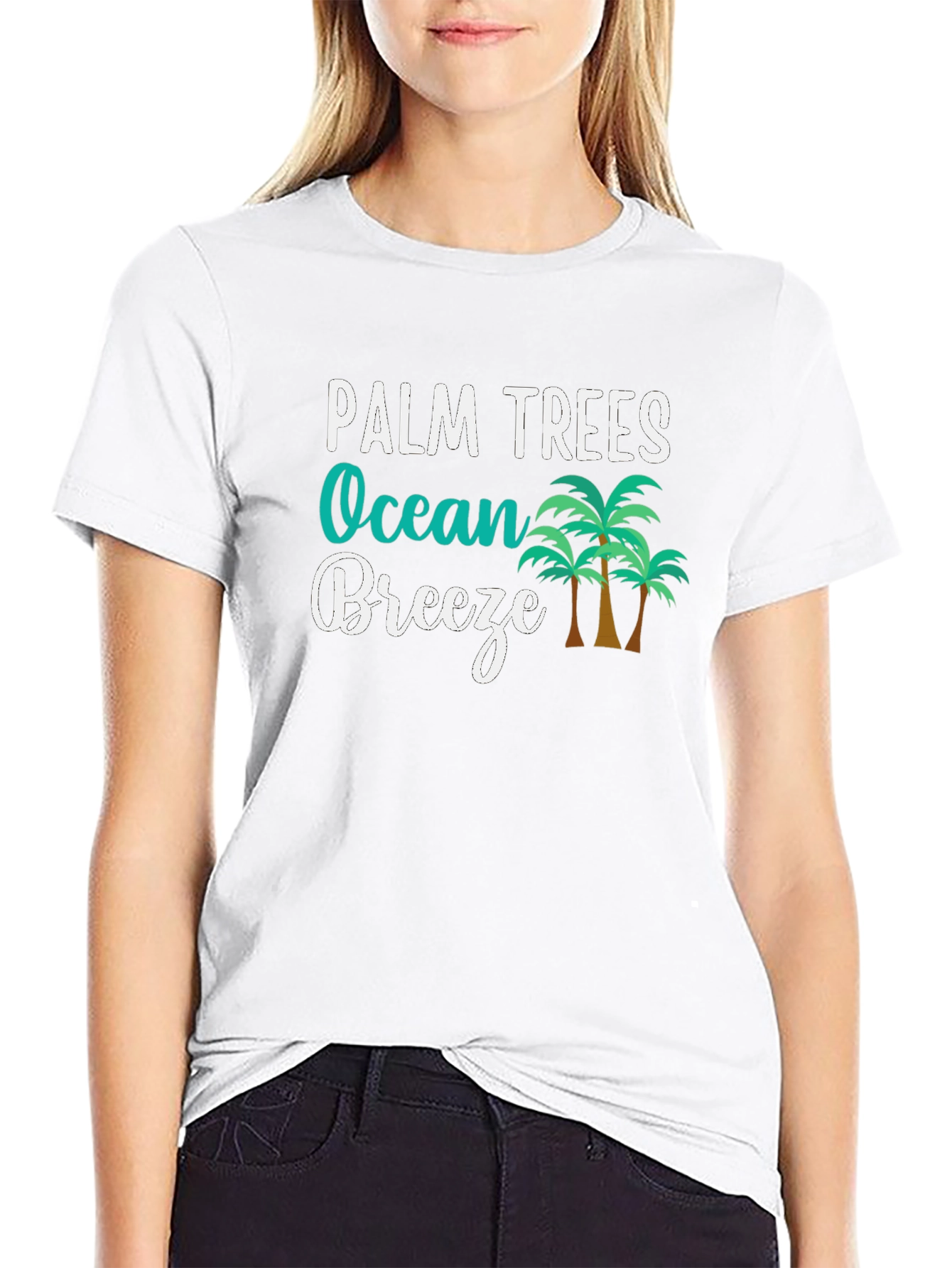 Palm Trees Ocean Breeze Graphic T-Shirt