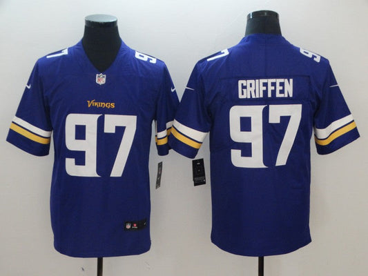 Men's Minnesota Vikings Everson Griffin #97 Purple Game Jerseys
