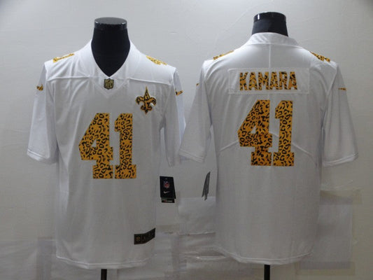 Men's New Orleans Saints Alvin Kamara #41 White Game Player Jerseys