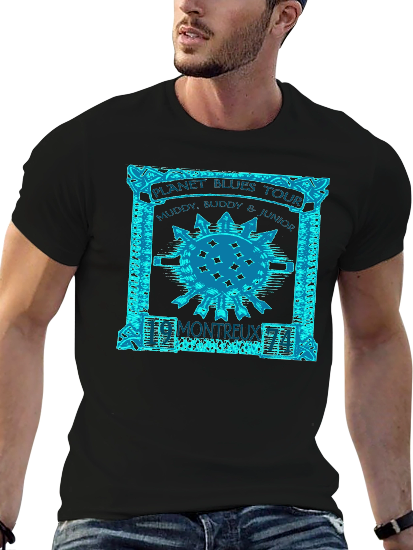 Planet Blues Tour Graphic T-Shirt - Black