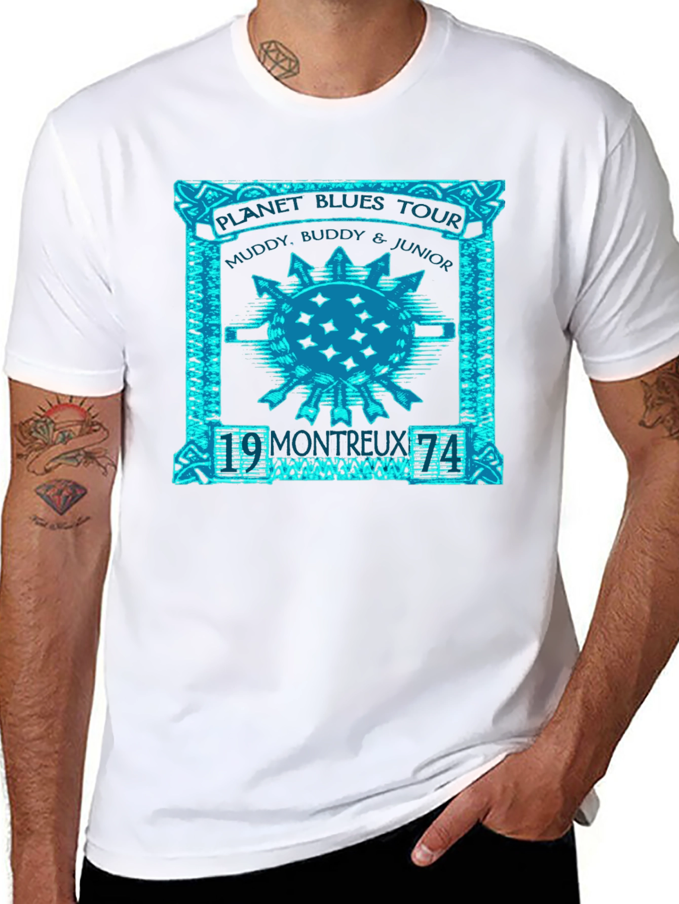 Planet Blues Tour Graphic T-Shirt - Black