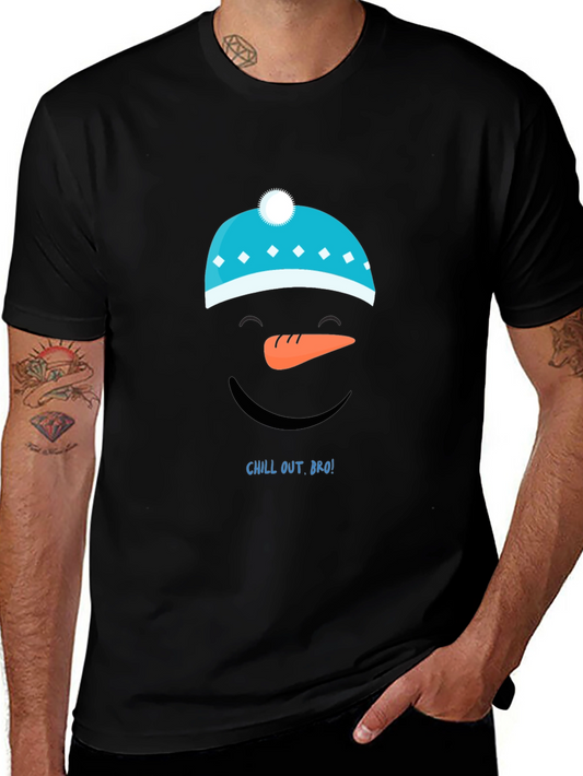Chill Out Bro! Snowman Graphic Tee