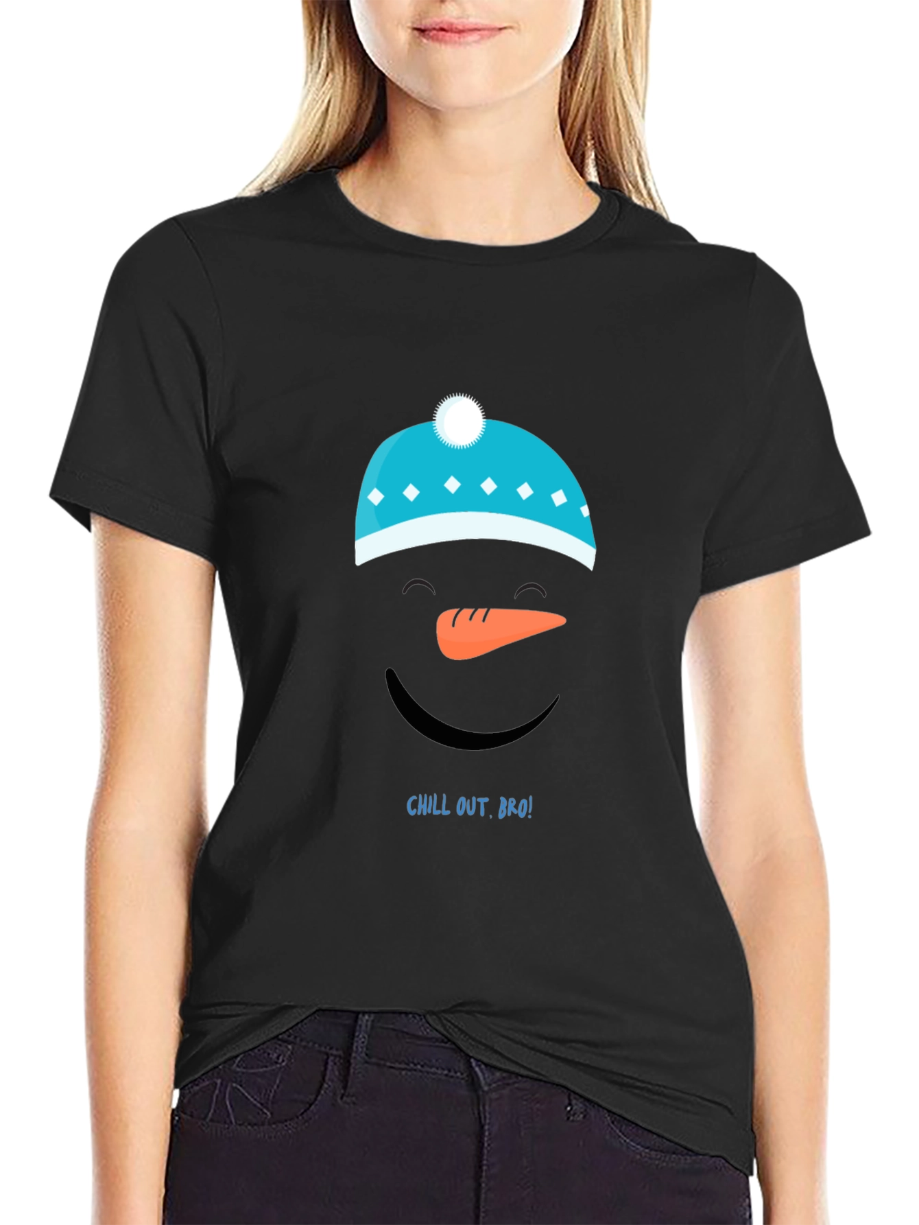 Chill Out Bro! Snowman Graphic Tee