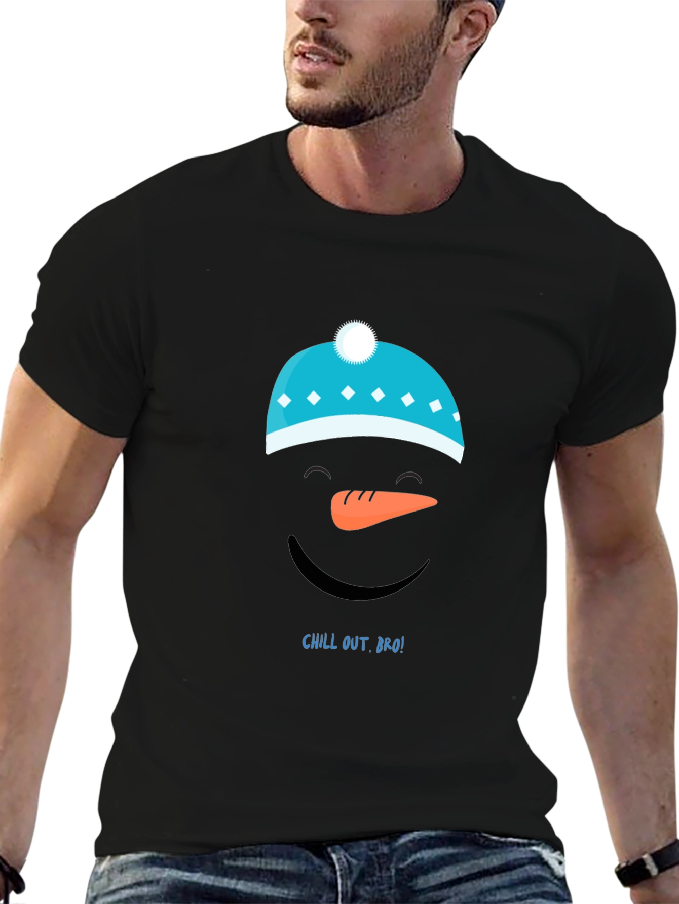 Chill Out Bro! Snowman Graphic Tee