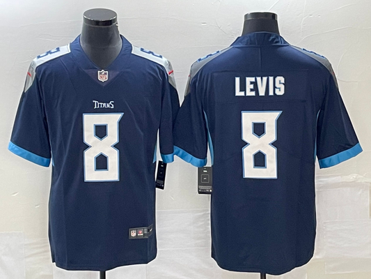 Men's Tennessee Titans Will Levis #8 Navy Game Jerseys