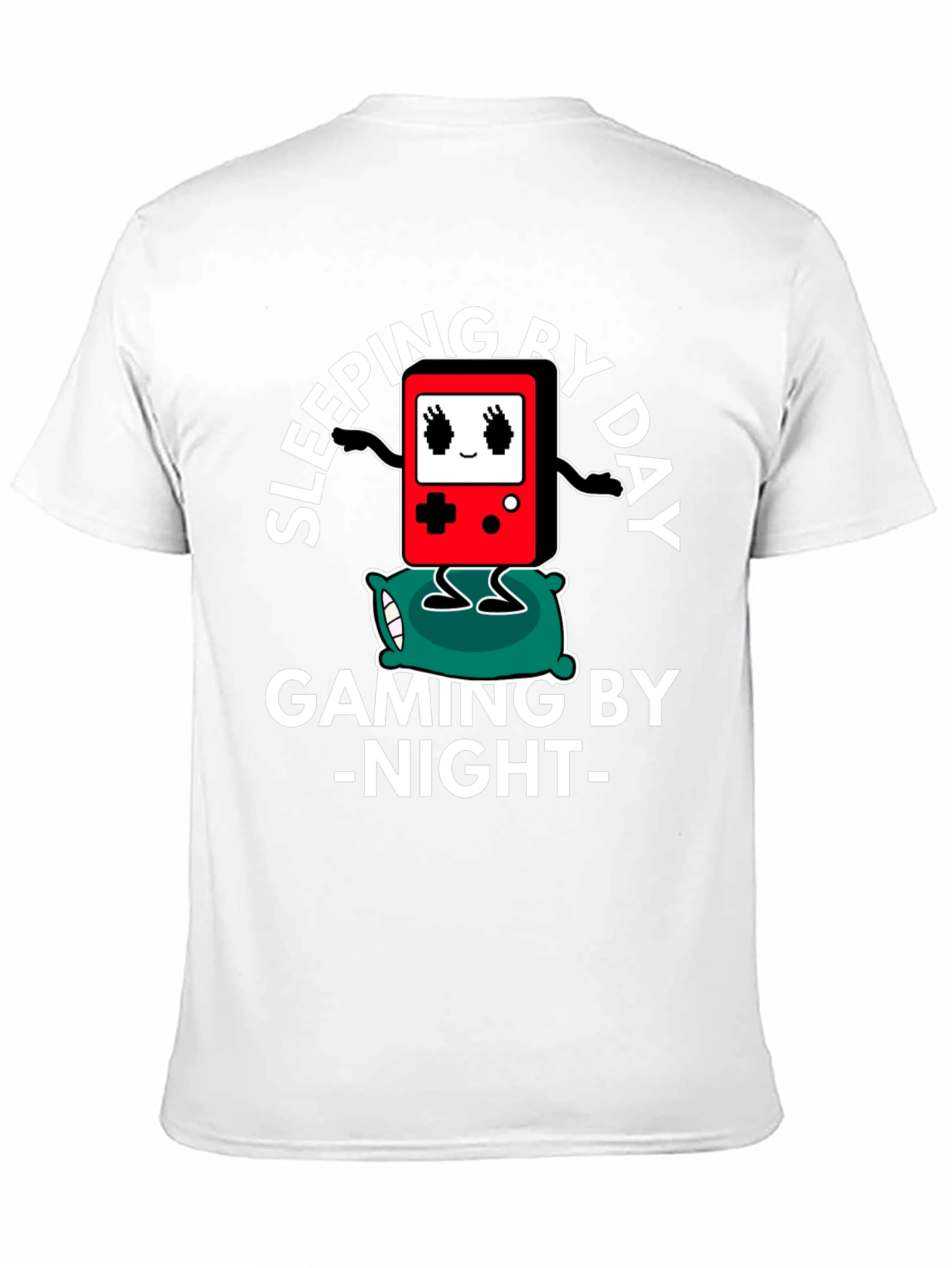 Gamer T-Shirt Sleeping by Day Gaming by Night Black