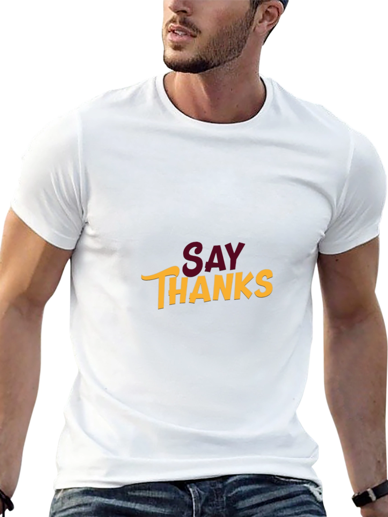 Say Thanks Graphic T-Shirt - Stylish and Comfortable