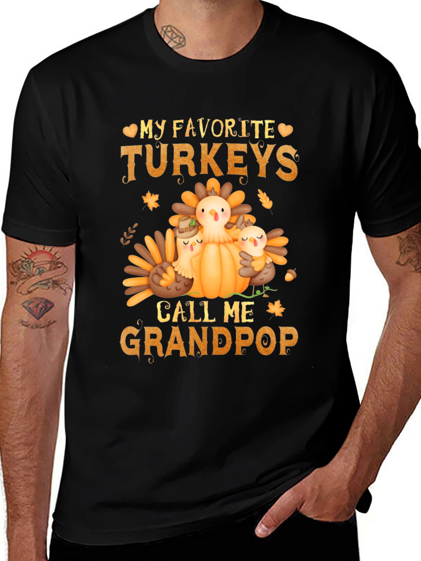 Grandpops Thanksgiving Turkeys T-Shirt