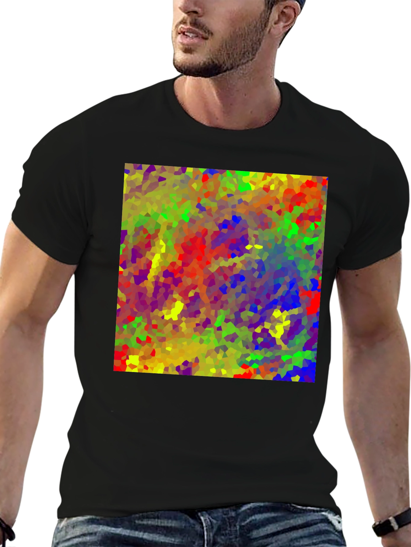 Abstract Mosaic Art T-Shirt - Vibrant Graphic Tee