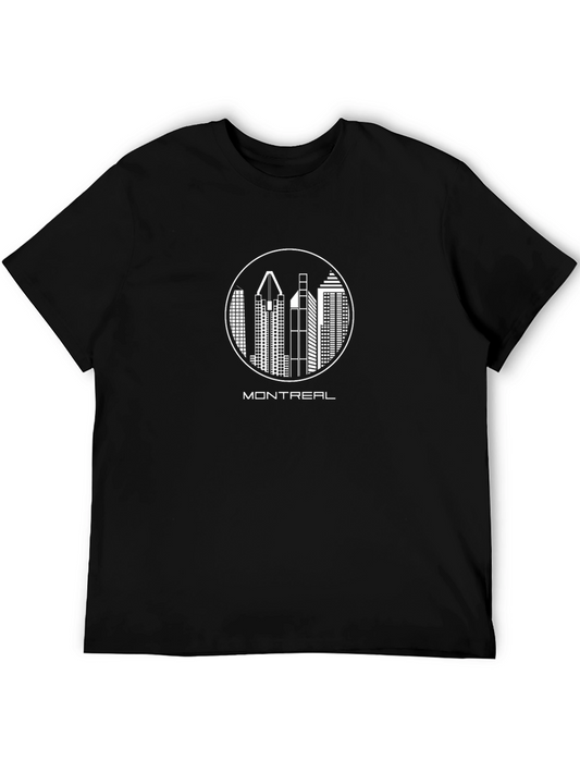 Montreal Skyline Graphic T-Shirt - Black