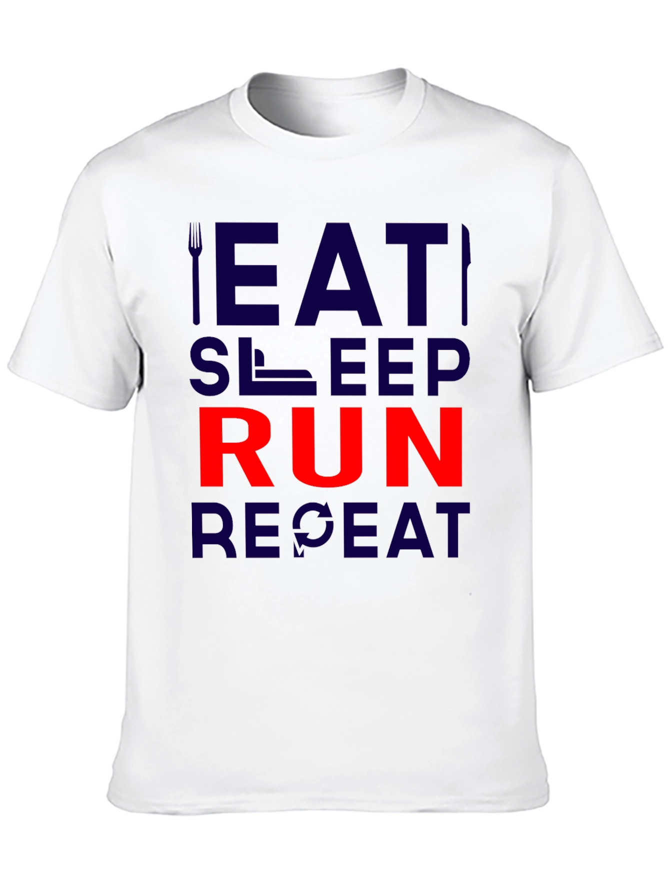 Eat Sleep Run Repeat Black T-Shirt
