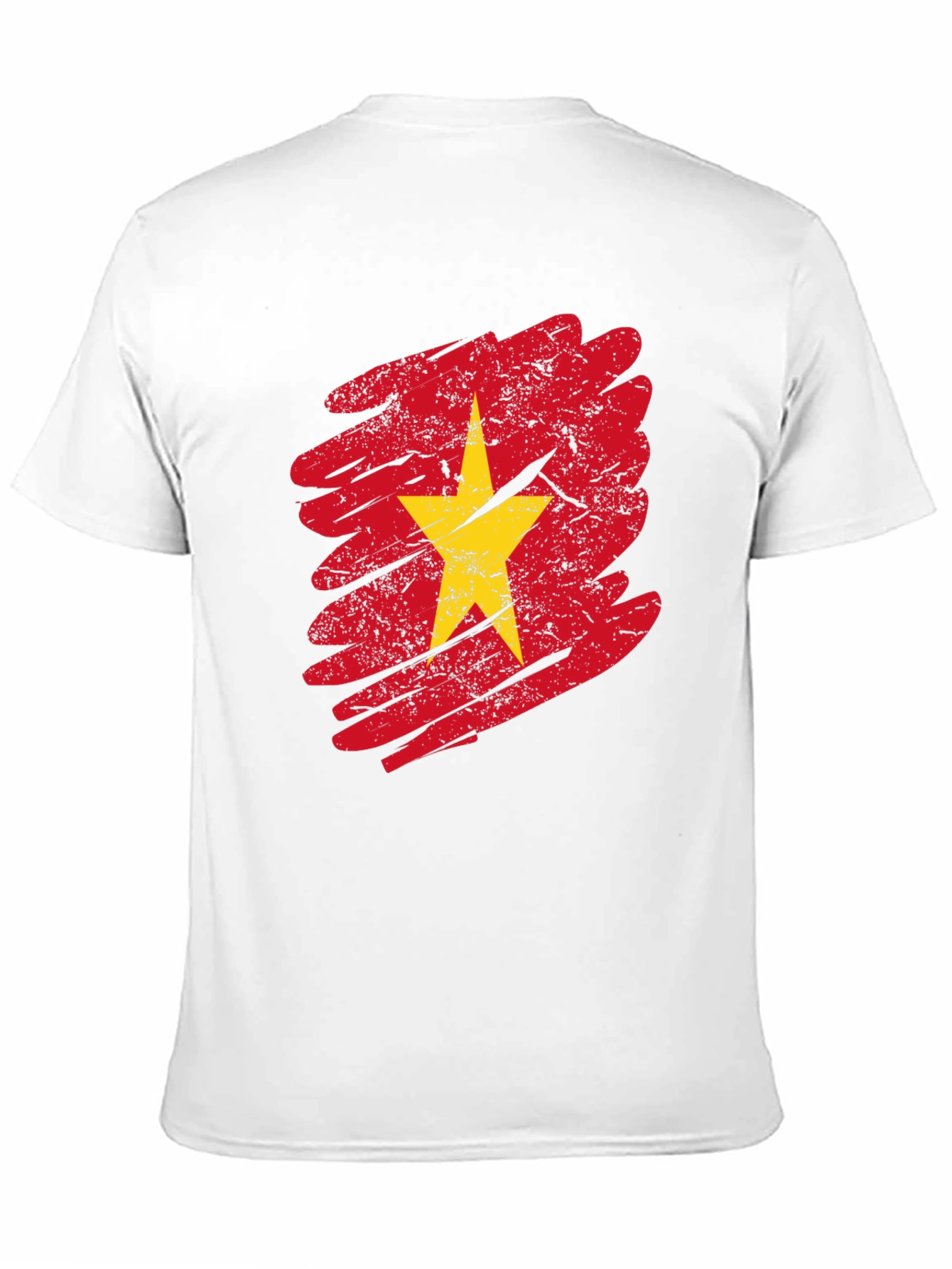 Vietnam Flag Graphic Tee - Distressed Print