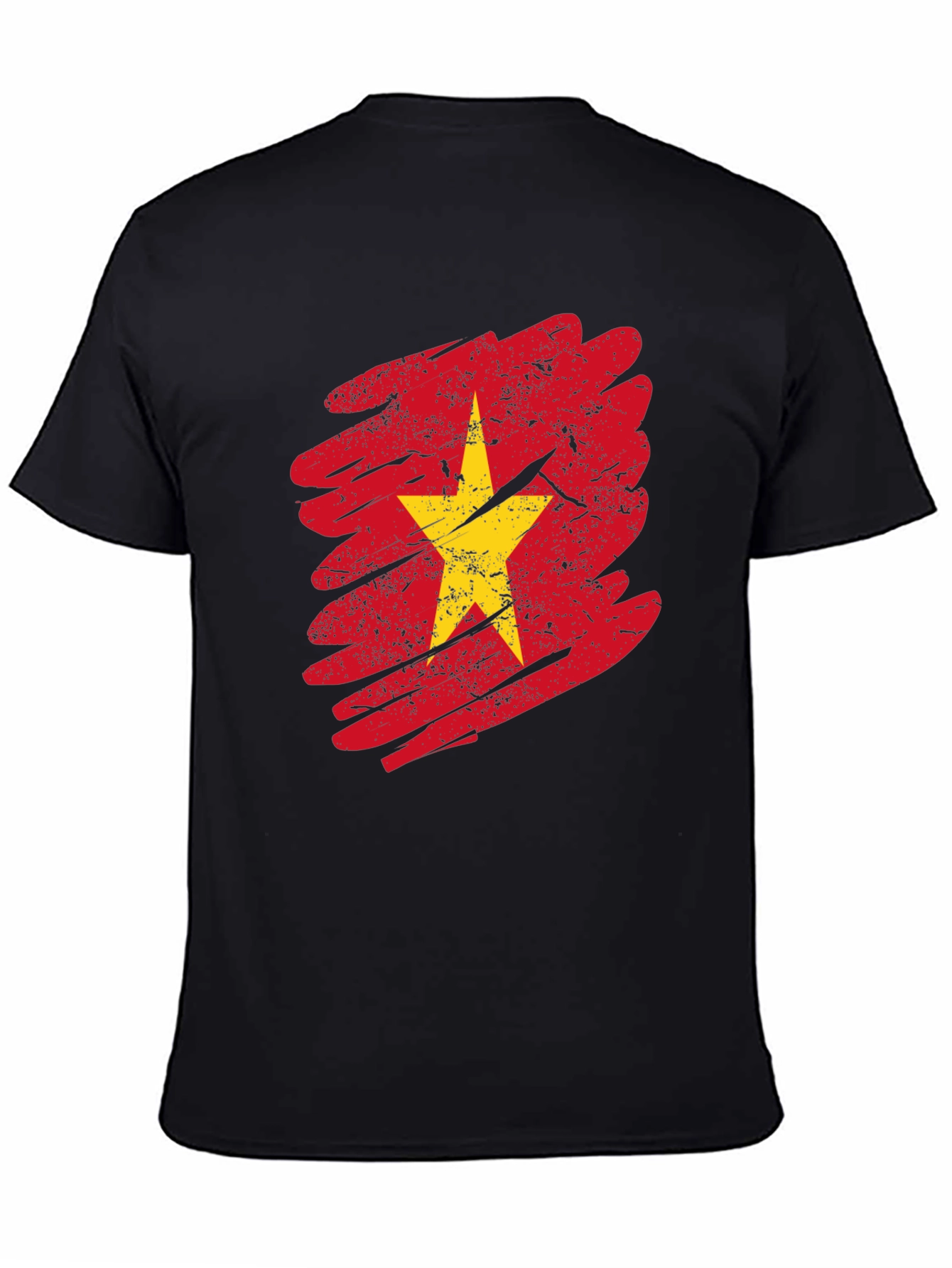 Vietnam Flag Graphic Tee - Distressed Print