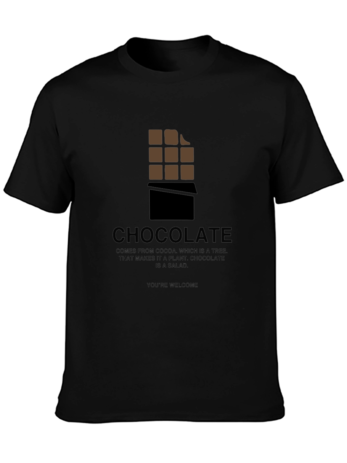 Chocolate Bar Graphic Tee - Funny Salad Statement T-Shirt
