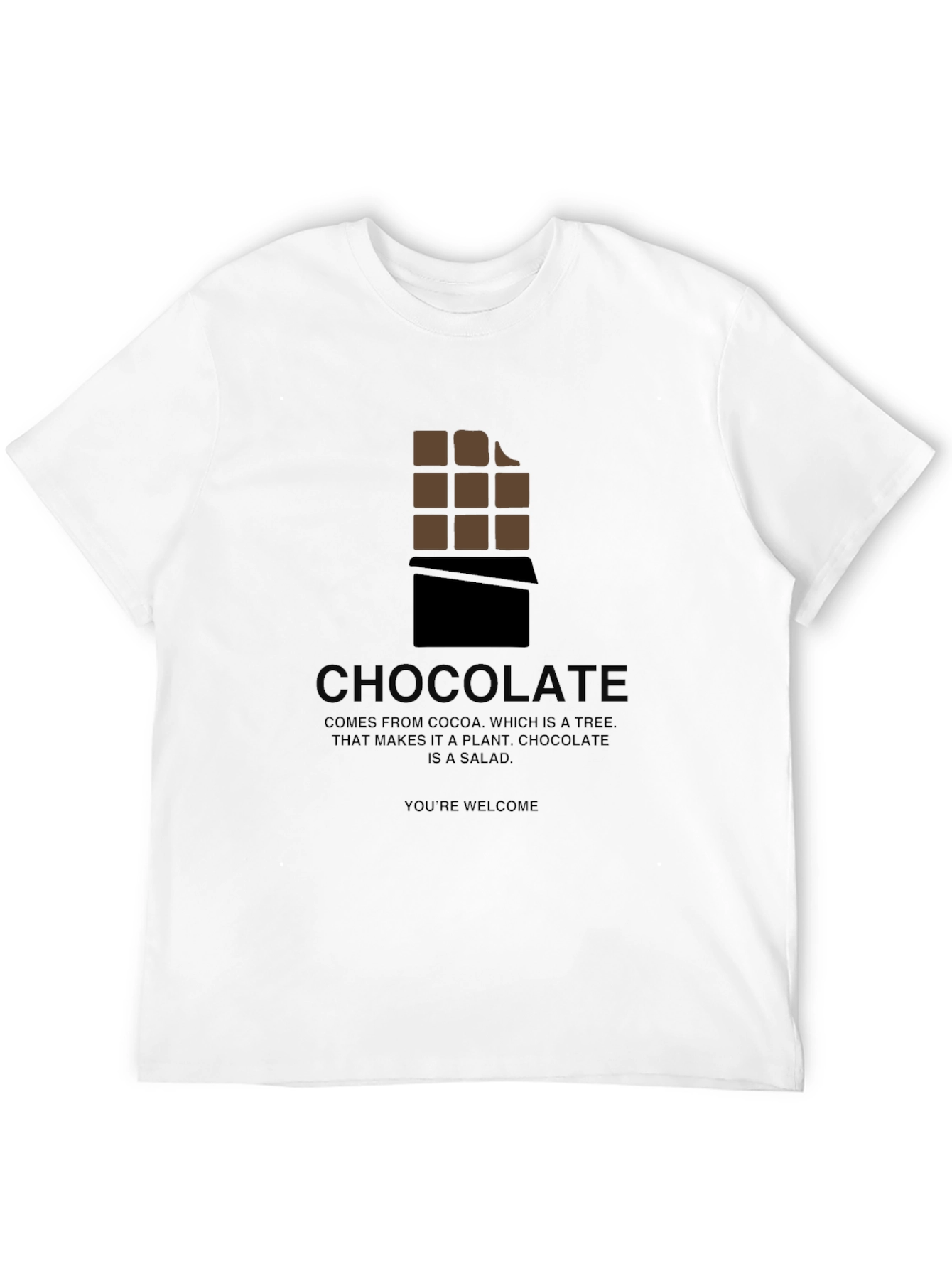 Chocolate Bar Graphic Tee - Funny Salad Statement T-Shirt