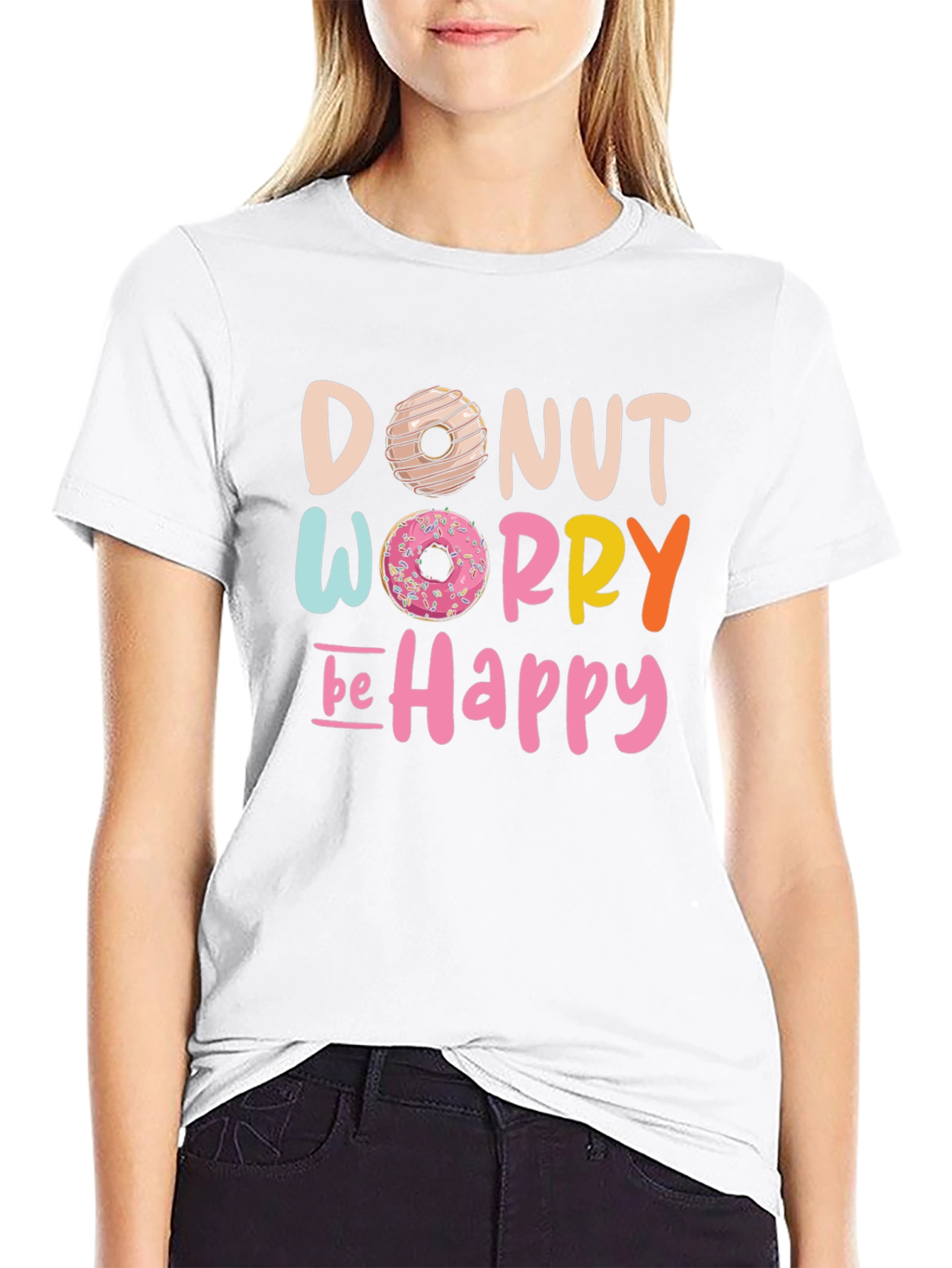Donut Worry Be Happy Graphic Tee
