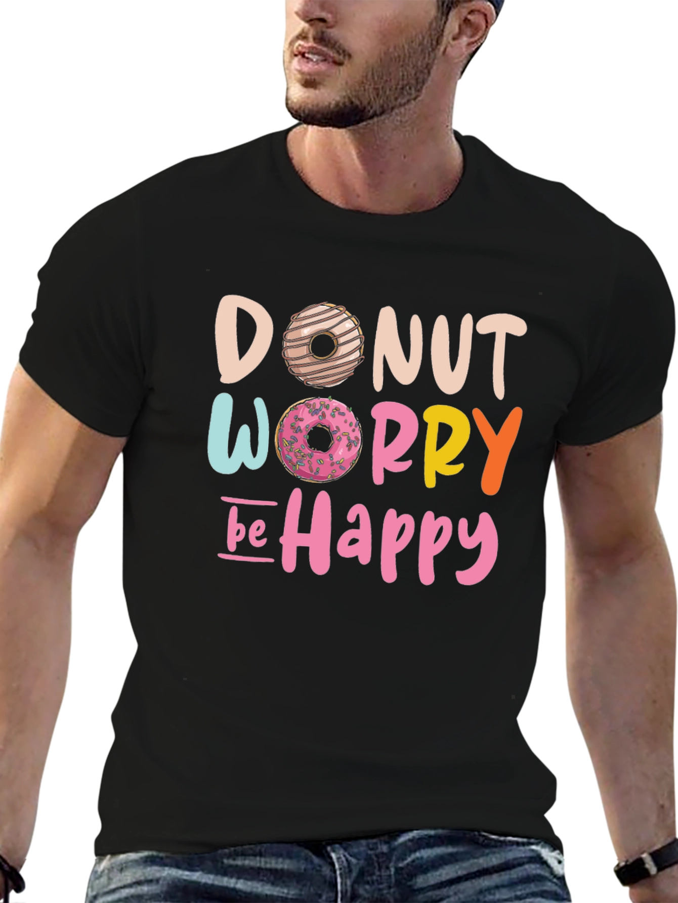 Donut Worry Be Happy Graphic Tee