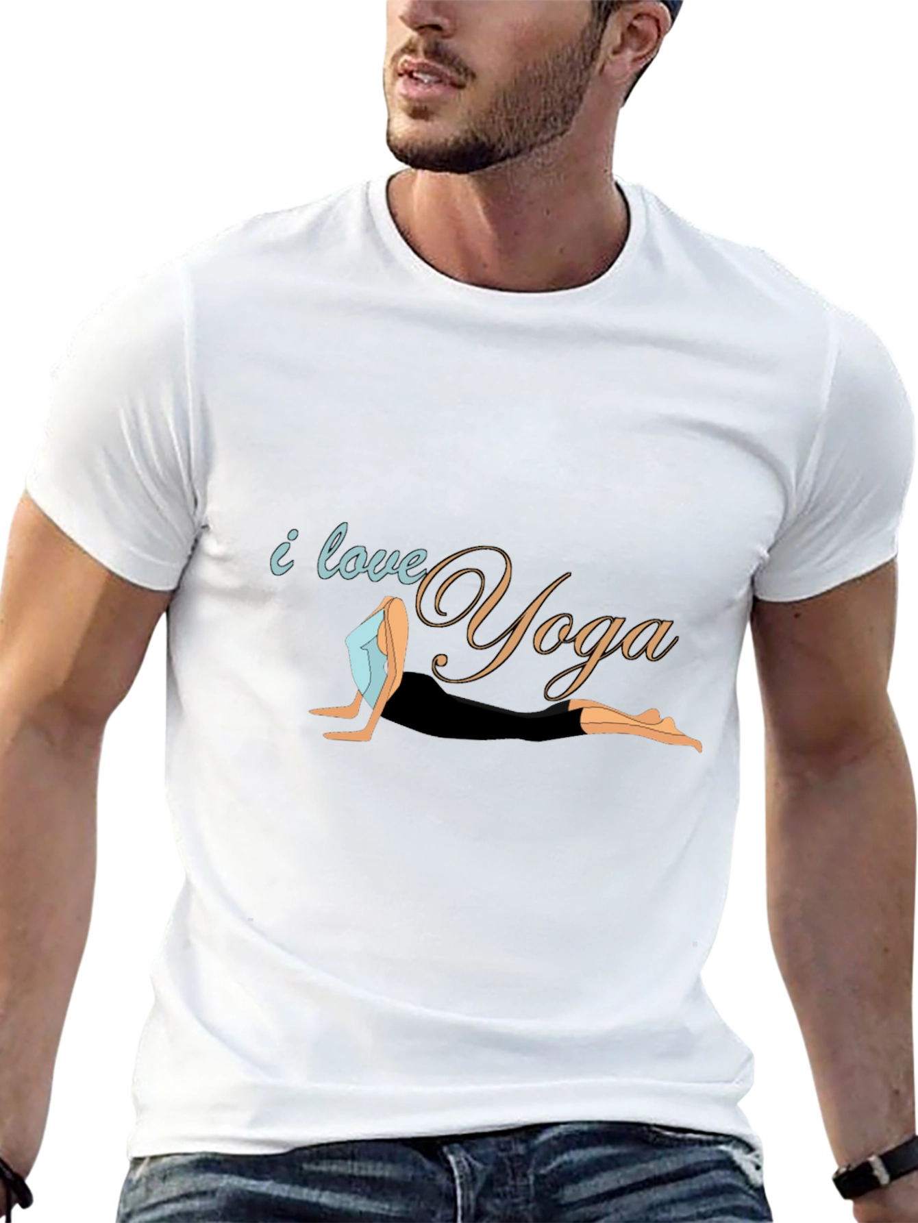 I Love Yoga Black T-Shirt