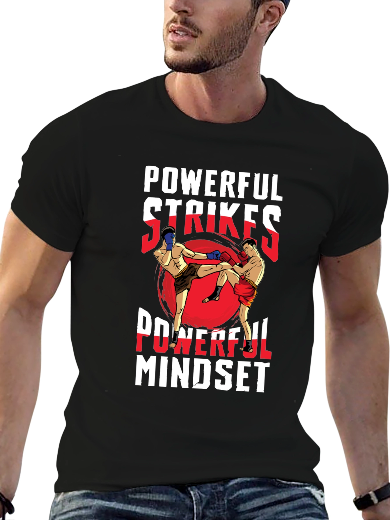 Powerful Strikes Mindset Graphic T-Shirt
