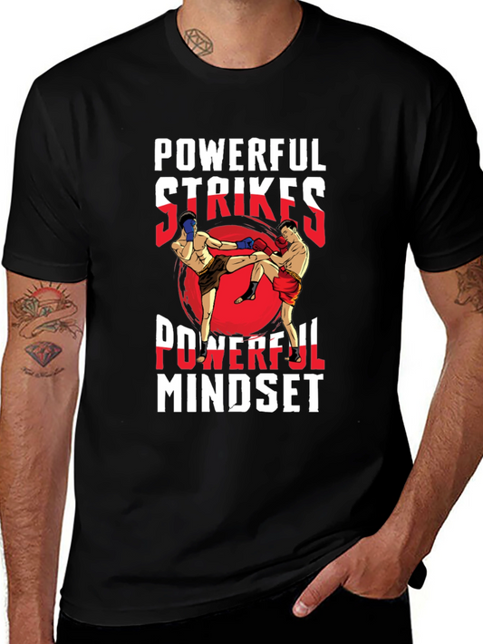 Powerful Strikes Mindset Graphic T-Shirt