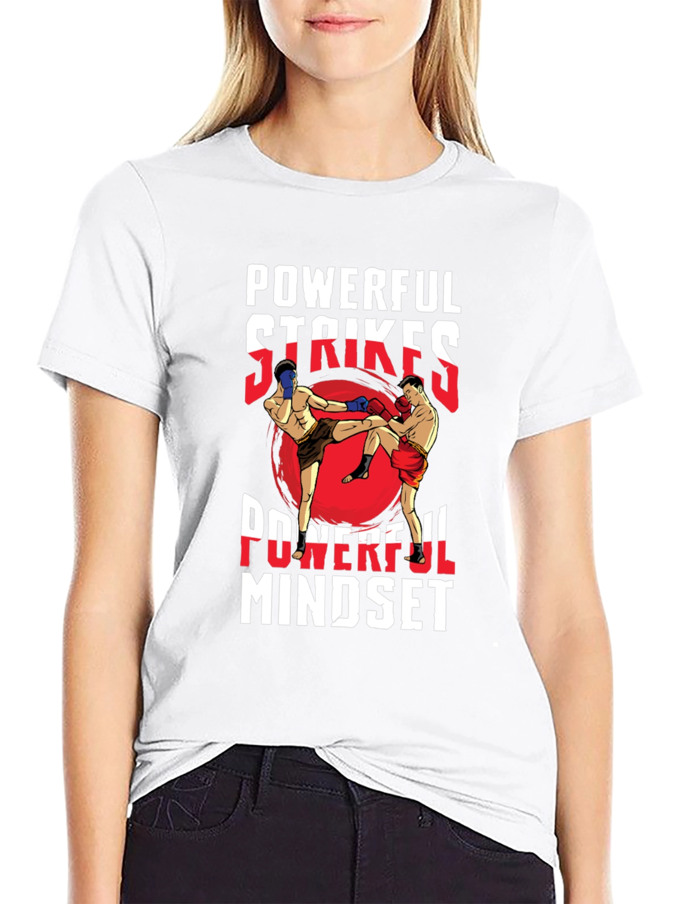 Powerful Strikes Mindset Graphic T-Shirt