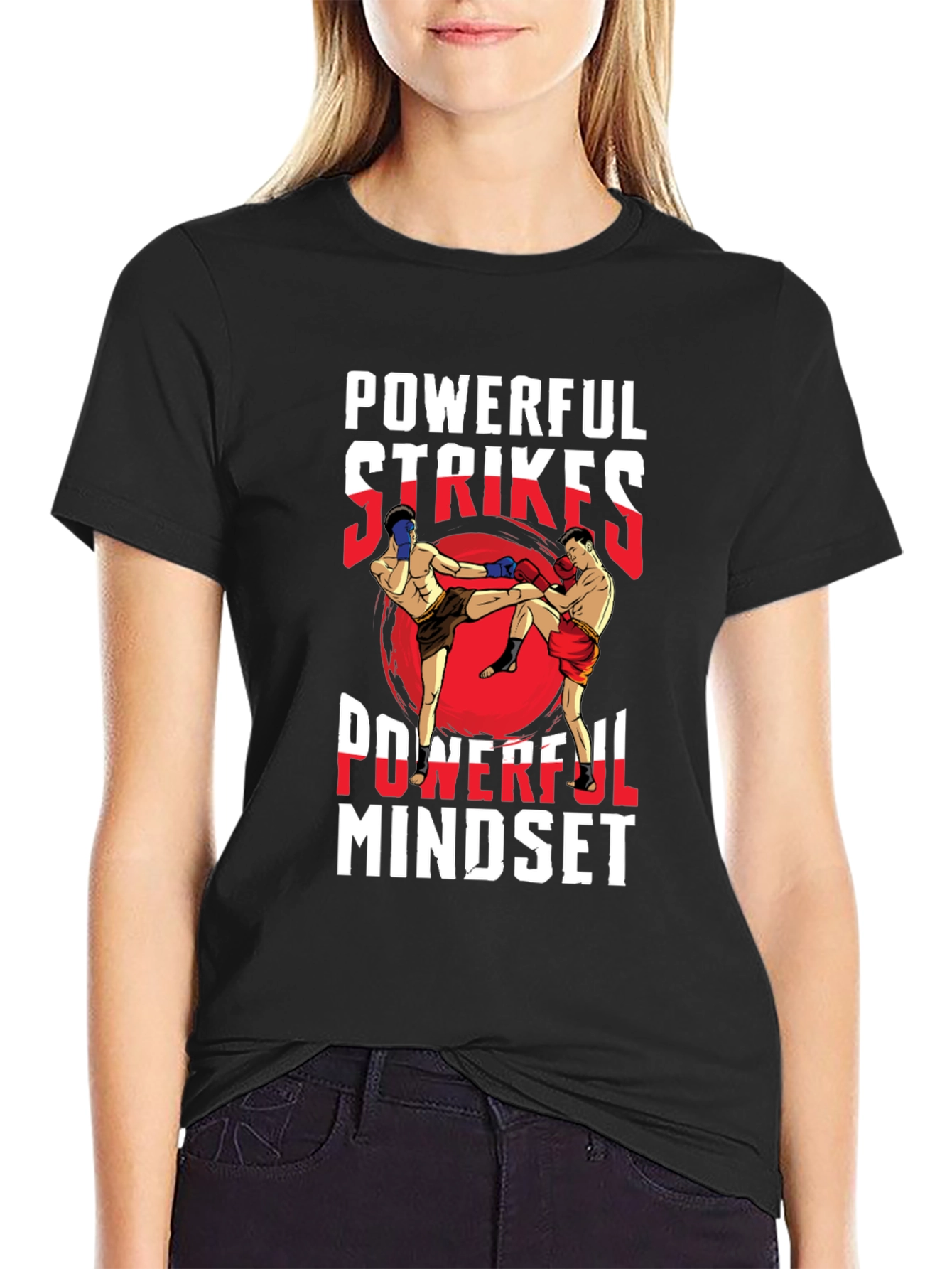 Powerful Strikes Mindset Graphic T-Shirt